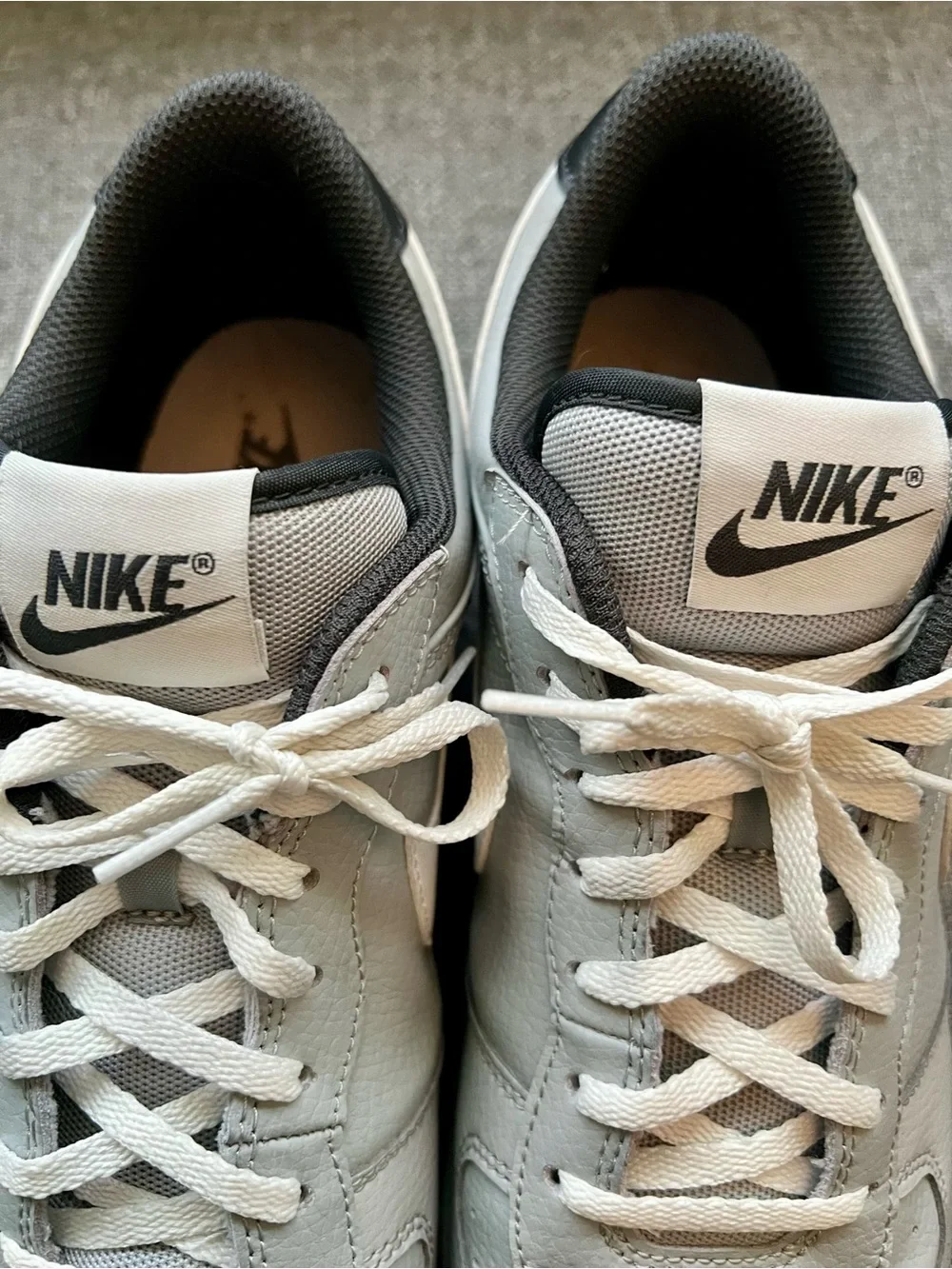 Nike Men’s Low-Top Sneakers — Light Gray & White